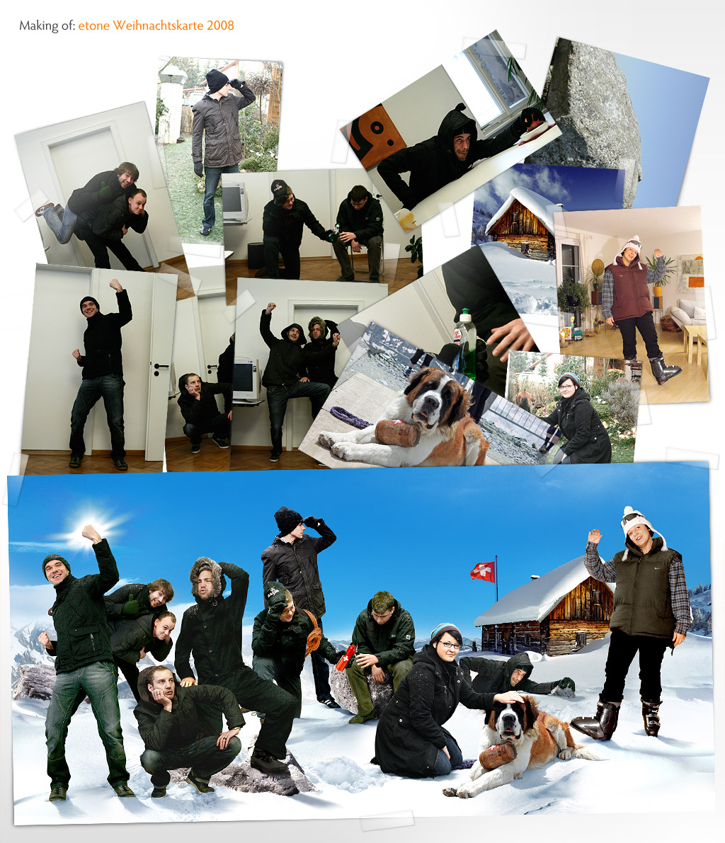 making of der weihnachtskarten